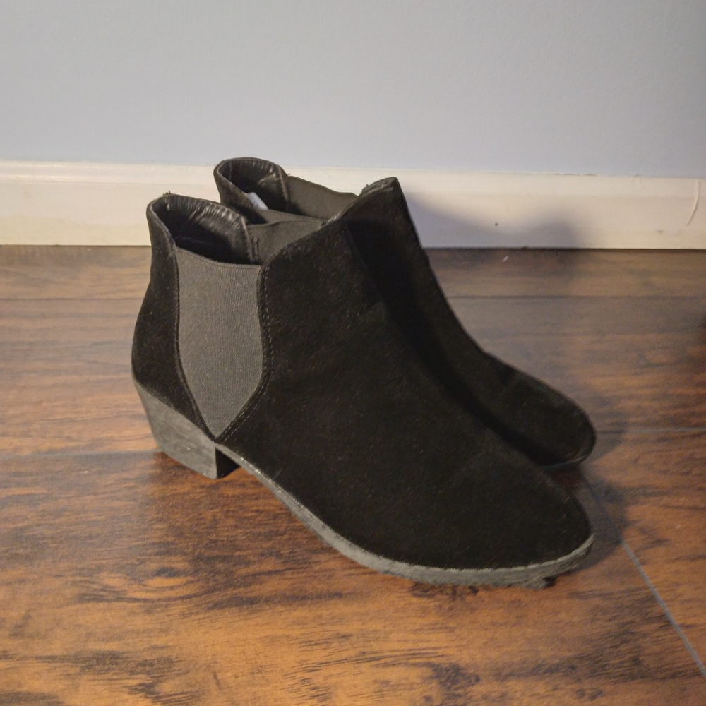 Black Velvet Ankle Boots
